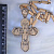 Православный крест из красного золота с ликами Святых на цепочке плетение Узоры (Вес: 86 гр.)