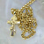 Православный нательный крестик с золотой цепочкой плетения Бисмарк (Вес: 66 гр.)