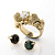 Золотое кольцо-перстень в виде львов держащих изумруд со съёмным механизмом каста (Вес: 27 гр.)