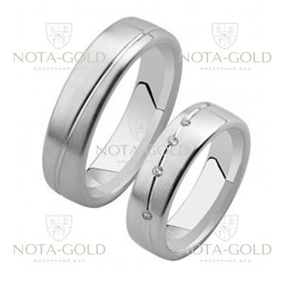 Обручальные кольца с бриллиантами на заказ i868 (Вес пары: 12 гр.)