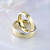 Матовые обручальные кольца из двух видов золота с фаской (Вес пары 13 гр.)