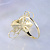 Женское кольцо из золота с цветком на заказ (Вес: 3,5 гр.)
