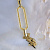 Золотая женская подвеска из жёлтого золота с цепочками и бриллиантами (Вес: 7,5 гр.)