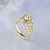 Женское кольцо из жёлтого золота с короной и бриллиантами (Вес: 3,5 гр.)