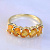 Женское золотое кольцо на заказ из жёлтого золота с драгоценными камнями Клиента (Вес: 3,5 гр.)