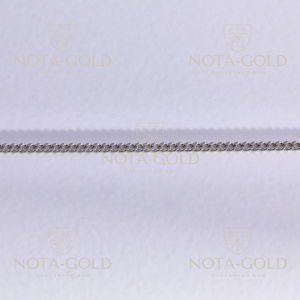 Цепочка из белого золота 585 пробы плетение Панцирь станочное длиной 45 см (Вес: 2,43 гр.)