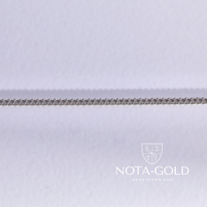 Цепочка из белого золота 585 пробы плетение Панцирь станочное длиной 45 см (Вес: 2,43 гр.)