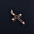Нательный крест из красного золота с бриллиантами и черным агатом (Вес 3,7 гр.)
