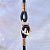 Каучуковый браслет на два оборота с застёжкой в виде морского якоря из красного золота (Вес: 12 гр.)