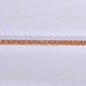Цепочка из красного золота 585 пробы плетение Нонна станочное длиной 55 см (Вес: 5,04 гр.)