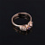 Женское кольцо из красного золота с сапфиром и бриллиантами (Вес 3 гр.)