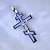 Крест из белого золота с чёрной эмалью и гравировкой Спаси и Сохрани (Вес: 13,5 гр.)