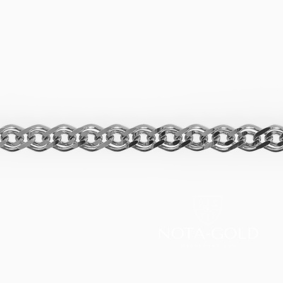 Цепочка из серебра 925 пробы плетение Нонна станочное длиной 50 см (Вес: 3,64 гр.)