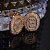 Золотой медальон из красного золота с фотографией, бриллиантами и инициалами (Вес: 10 гр.)