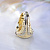 Именной перстень из жёлто-белого золота с инициалами, гравировкой и отпечатком пальца (Вес: 30 гр.)