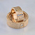 Обручальные кольца на заказ из красного золота с бриллиантами и шероховатой поверхностью (Вес пары 23,5 гр.)