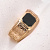 Мужская золотая печатка - перстень с чёрным ониксом (Вес: 11,5 гр.)