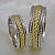 Обручальные кольца двухцветные с матовой золотой косичкой на заказ (Вес пары: 17 гр.)