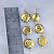 Парные золотые подвески из белого золота с бриллиантами и камнями Клиента (Вес: 17 гр.)