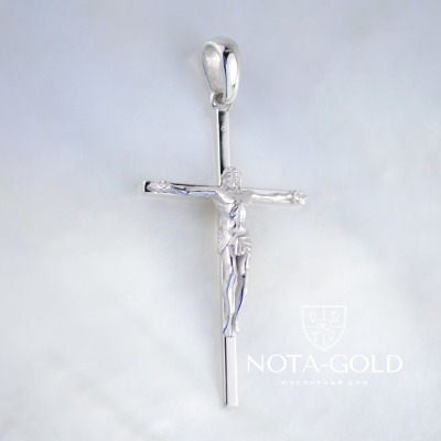 Серебряный нательный крест с распятием  на заказ (Вес 2 гр.)