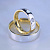 Классические обручальные кольца с бриллиантом - снаружи белое, внутри желтое золото (Вес пары: 24 гр.)