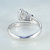 Безразмерное серебряное кольцо с ножкой младенца родированное серебро 925 пробы с фианитами (Вес: 3,2 гр.)