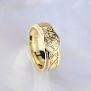 Мужское кольцо из жёлтого золота с инициалами и личной гравировкой (Вес: 13 гр.)