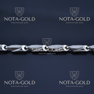 Серебряная пустотелая дутая цепочка плетение Кристалл 32063 (цена за грамм)