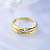Женское кольцо из жёлтого золота с крупными бриллиантами (Вес 4 гр.)