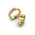 Матовые обручальные кольца из жёлтого золота с фасками по бокам (Вес пары: 13 гр.)