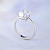 Эксклюзивное помолвочное кольцо из белого золота с большим бриллиантом клиента (Вес: 3,5 гр.)