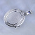 Медальон из серебра под фото с инициалами (Вес: 18 гр.)