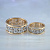 Авторские обручальные кольца с резным винтажным узором из двух оттенков золота (Вес пары:15 гр.)