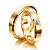 Матовые обручальные кольца с бриллиантом принцесса на заказ (Вес пары: 12 гр.)