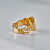 Ажурное женское кольцо из желтого золота с бабочкой, рубином и бриллиантами (Вес 7,2 гр.)