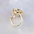 Эксклюзивное кольцо в виде цветка из жёлтого золота с камнем шпинель и бриллиантами (Вес: 9 гр.)