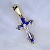 Крестик из жёлтого золота с синей эмалью и сапфирами (Вес: 10 гр.)