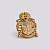 Золотые значки с личным гербом и бриллиантами (Вес: 1,9 гр.)
