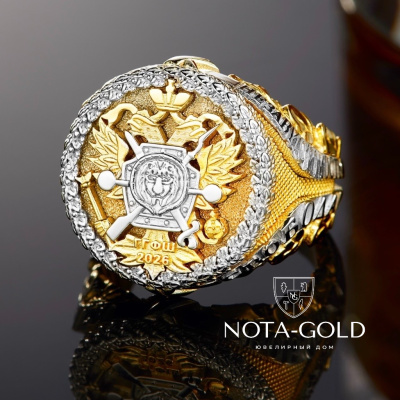 Мужская золотая печатка с личным гербом и гравировкой (Вес 27 гр. )