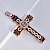 Эксклюзивный большой мужской крест СИЯНИЕ ДУХА из двух оттенков золота с распятием и бриллиантами (Вес: 31 гр.)