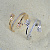 Кольцо ножка и ручка младенца с бриллиантами из белого золота (Вес: 3 гр.)