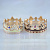 Обручальные кольца короны с цветной эмалью вставки сапфиры и рубины (Вес пары: 12 гр.)