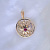 Золотой кулон подвеска с гербом России и рубином (Вес: 4 гр.)