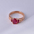 Женское золотое кольцо с рубинами и бриллиантами (Вес 4 гр.)