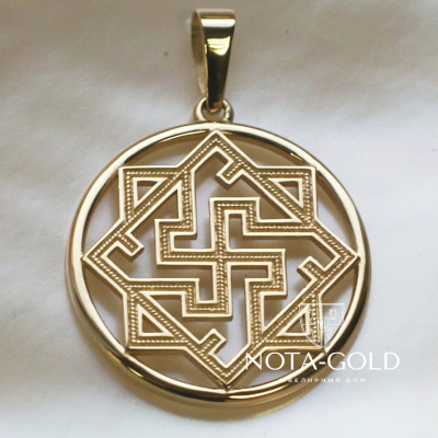 Символика из золота оберег Валькирия на заказ (Вес: 6 гр.)