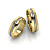 Обручальные кольца из жёлтого золота с чернением и бриллиантами (Вес пары: 10 гр.)