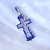 Православный крест из серебра с синей эмалью (Вес 5,5 гр.)