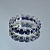 Женское кольцо с сапфирами 0,62 карат по кругу из белого золота (Вес: 3,35 гр.)