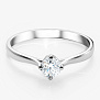 Помолвочное кольцо из белого золота с бриллиантом 4мм 0,24ct (Вес 1,2 гр.)