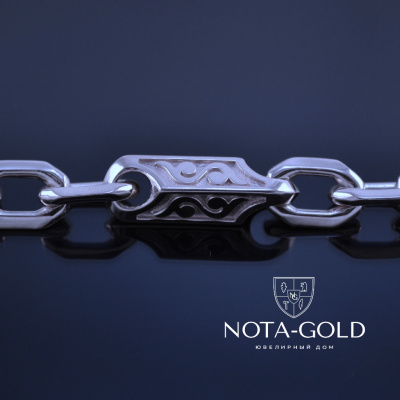 Серебряная цепочка плетение Русь (Вес 56 гр.)